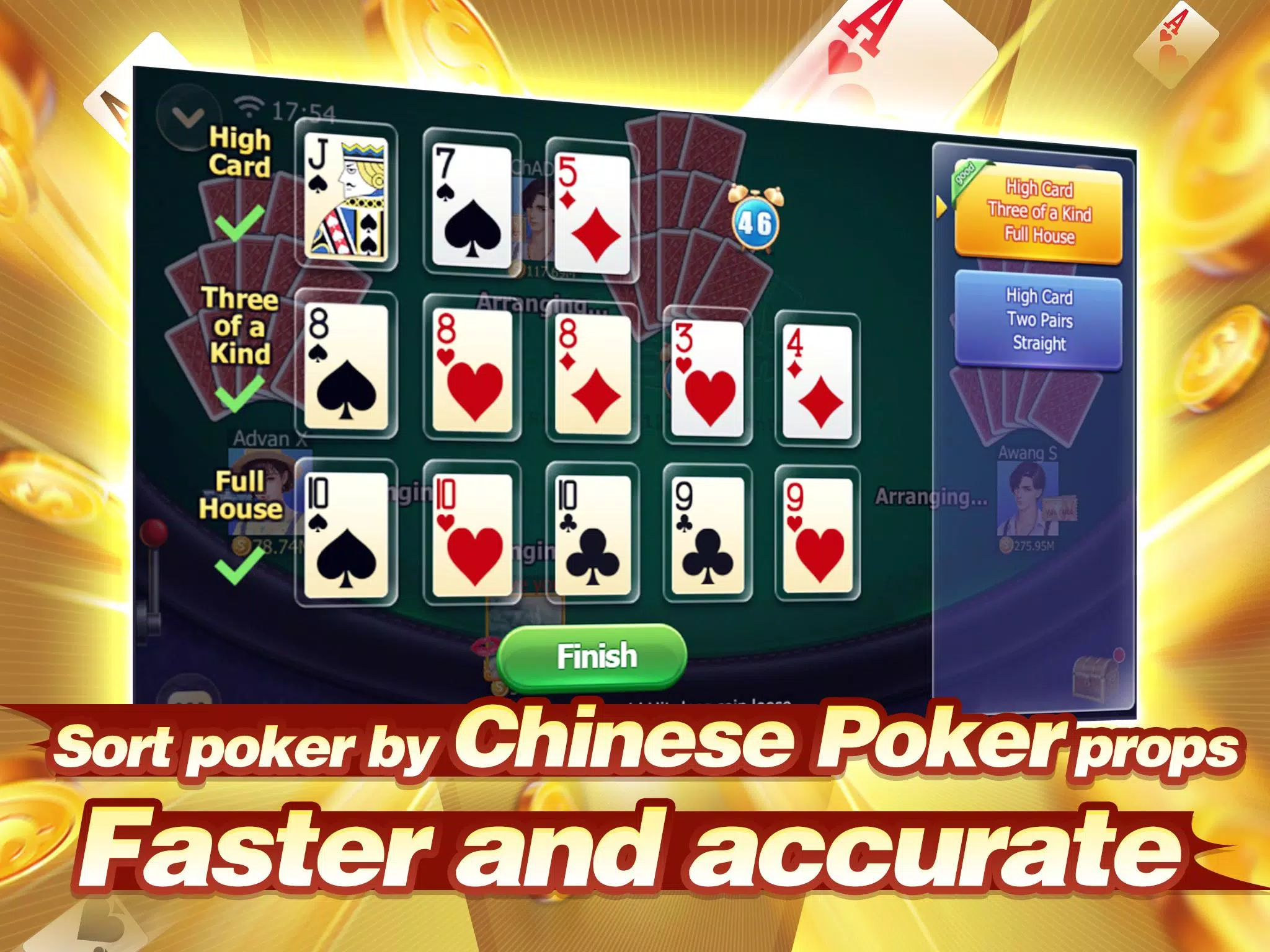 Capsa susun (Capsun) - Chinese Poker 스크린샷 1