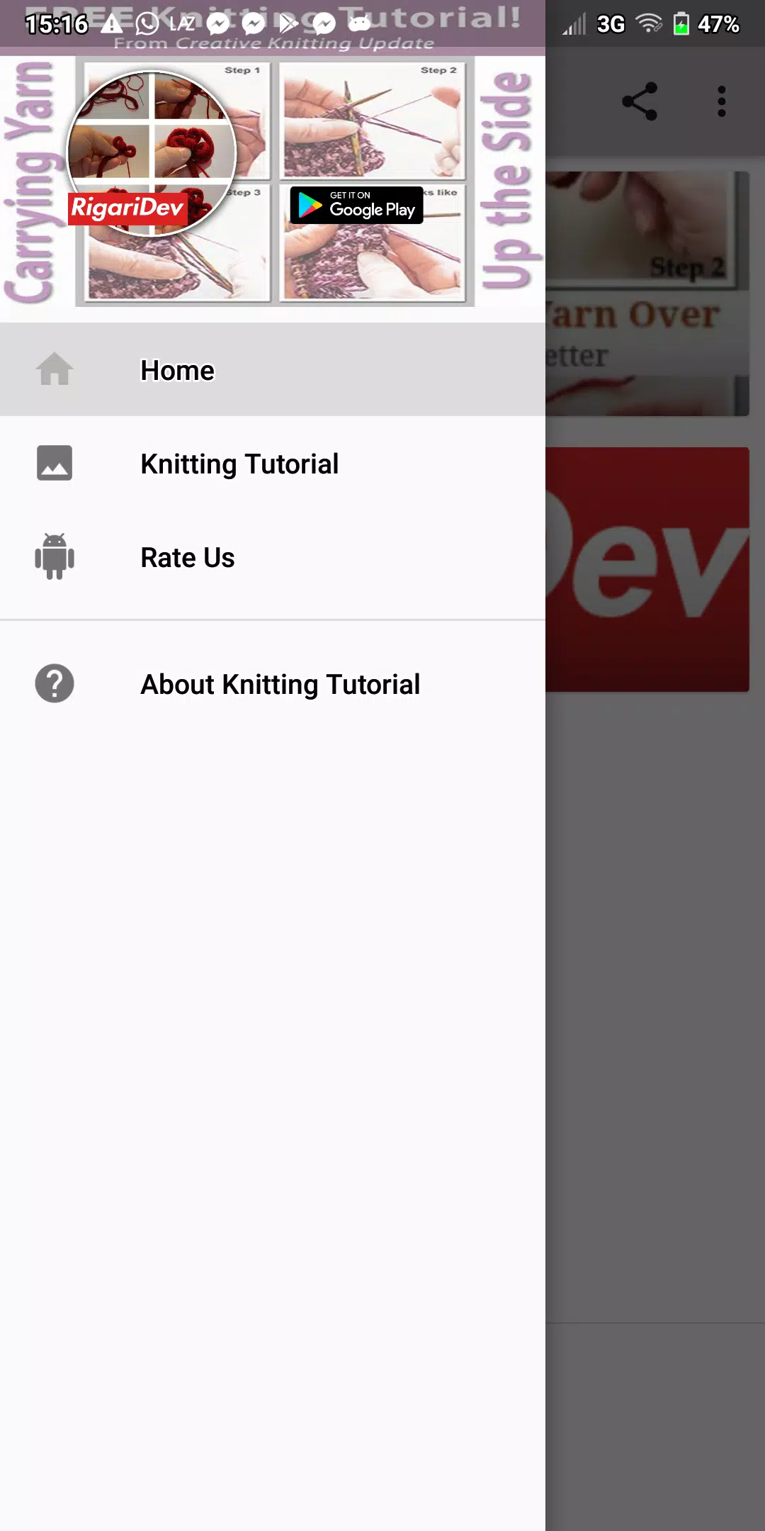 Knitting Tutorial Ekran Görüntüsü 0