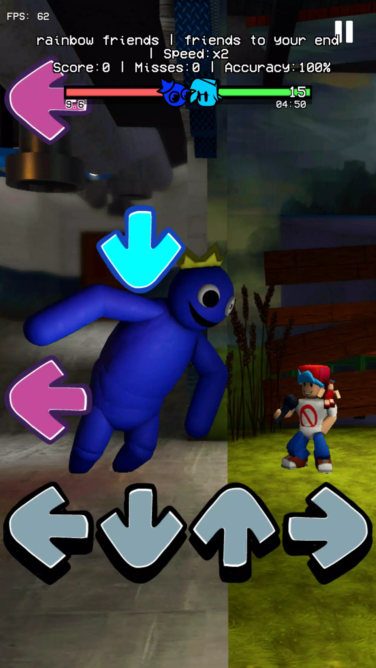 FNF Mashup Tail Rainbow Friend Capture d'écran 0