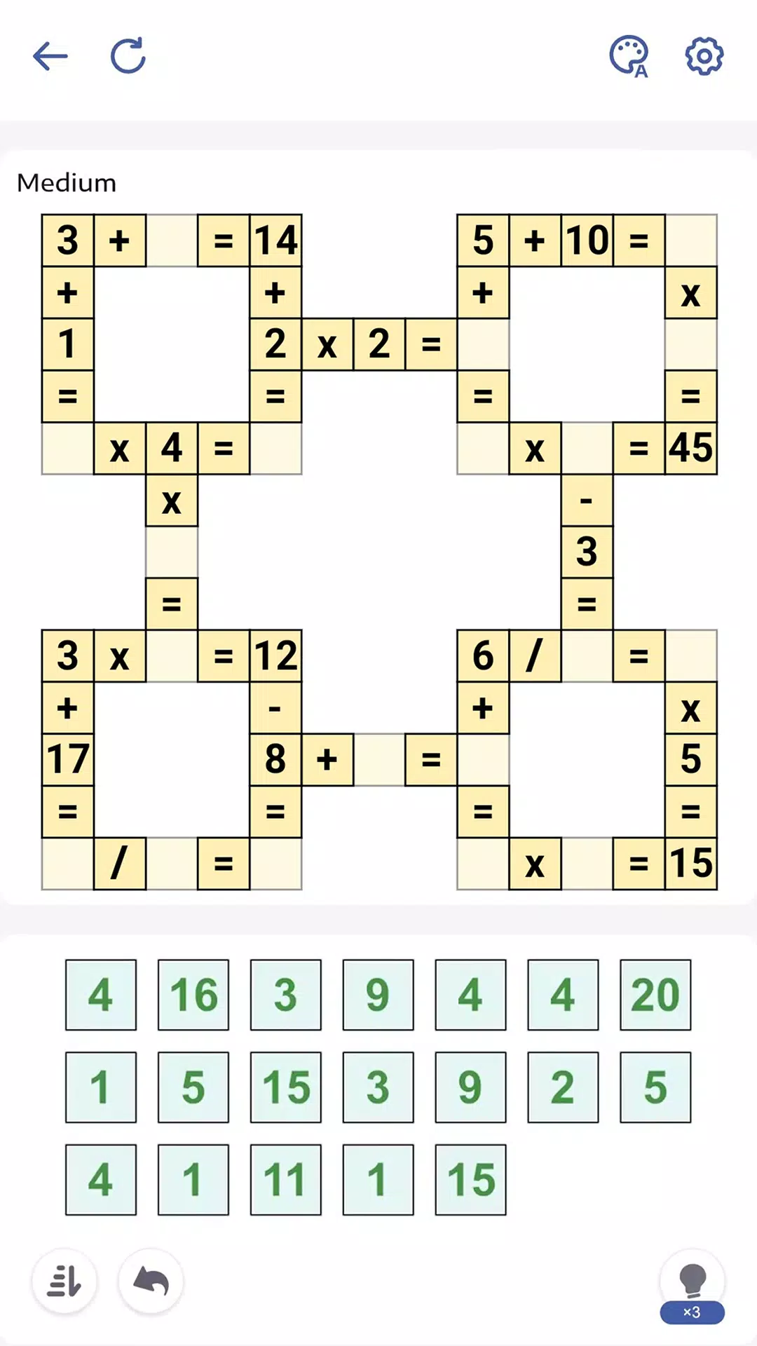 Crossmath - Math Puzzle Games Captura de tela 0