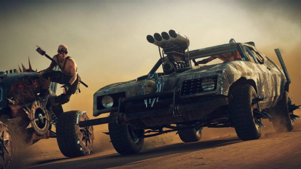 Mad Max gameplay showing vehicular battle and wasteland exploration