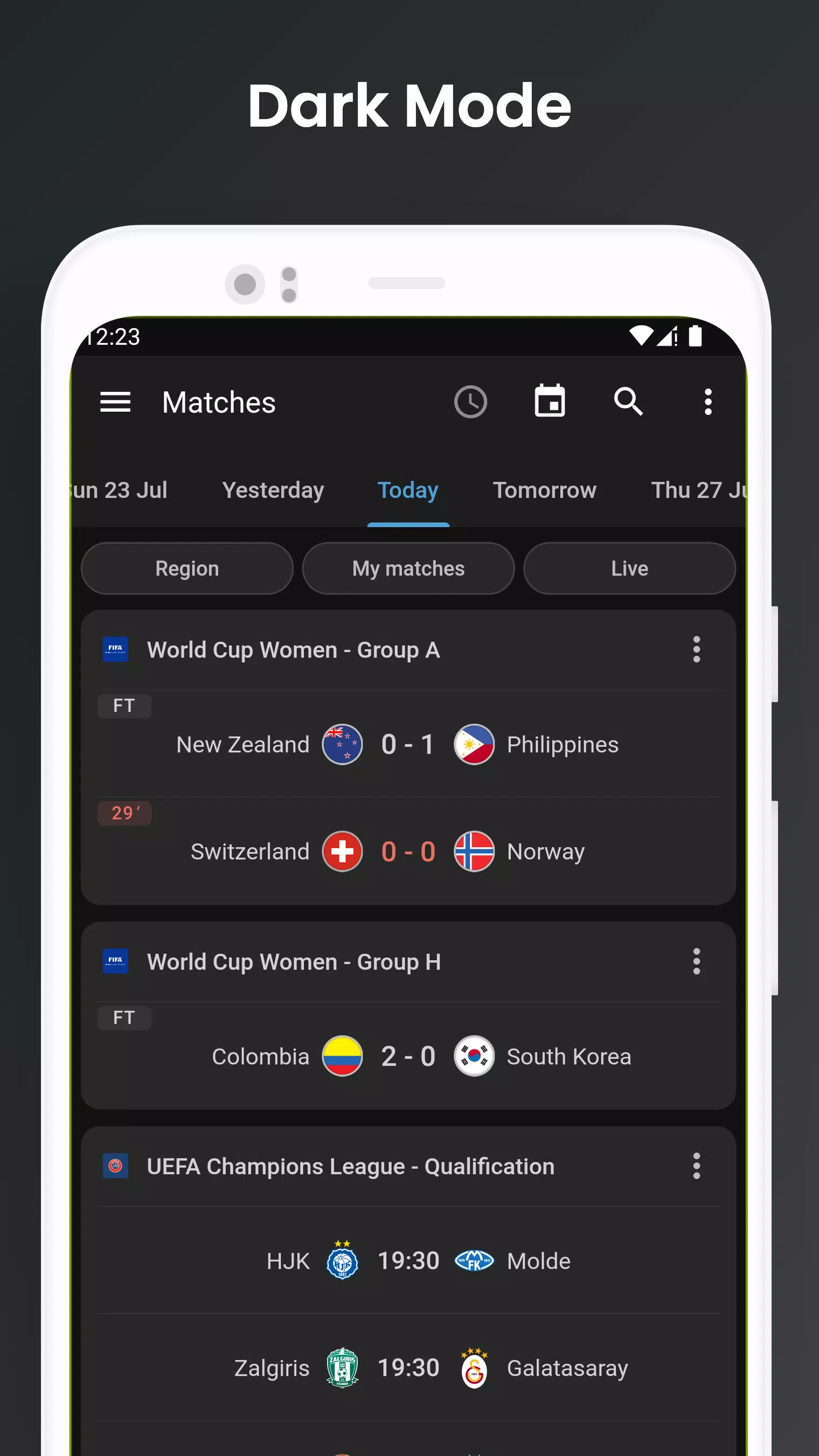 Footba11 - Soccer Live Scores Captura de pantalla 1