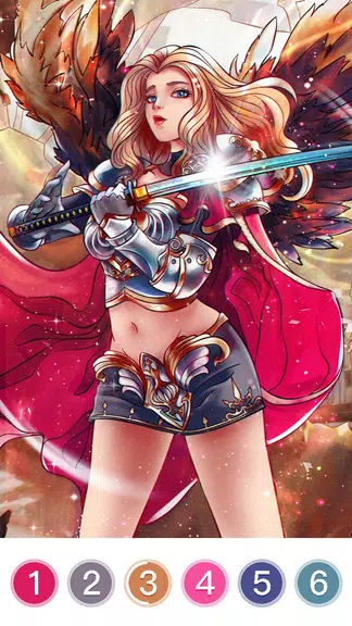 Fantasy Coloring Game, Paint by Number Offline スクリーンショット 1