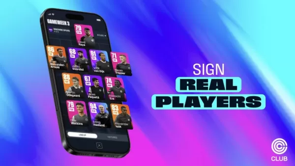 手机屏幕上显示的足球运动员图像