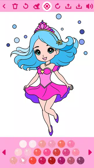 Princess Coloring Book offline 螢幕截圖 1
