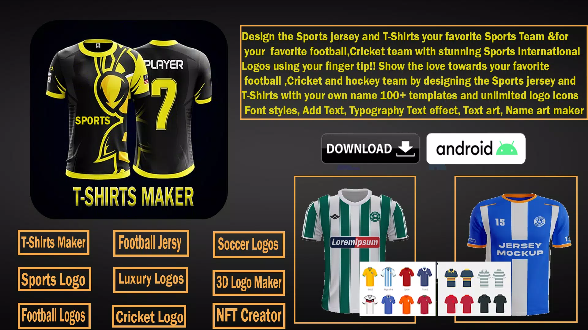 Sports T-shirt Maker&Designer Captura de tela 0