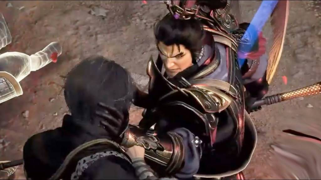 Lu bu che afferra il vagabondo in Dynasty Warriors: Origins