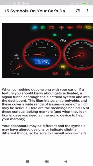 Car dashboard symbols 螢幕截圖 0