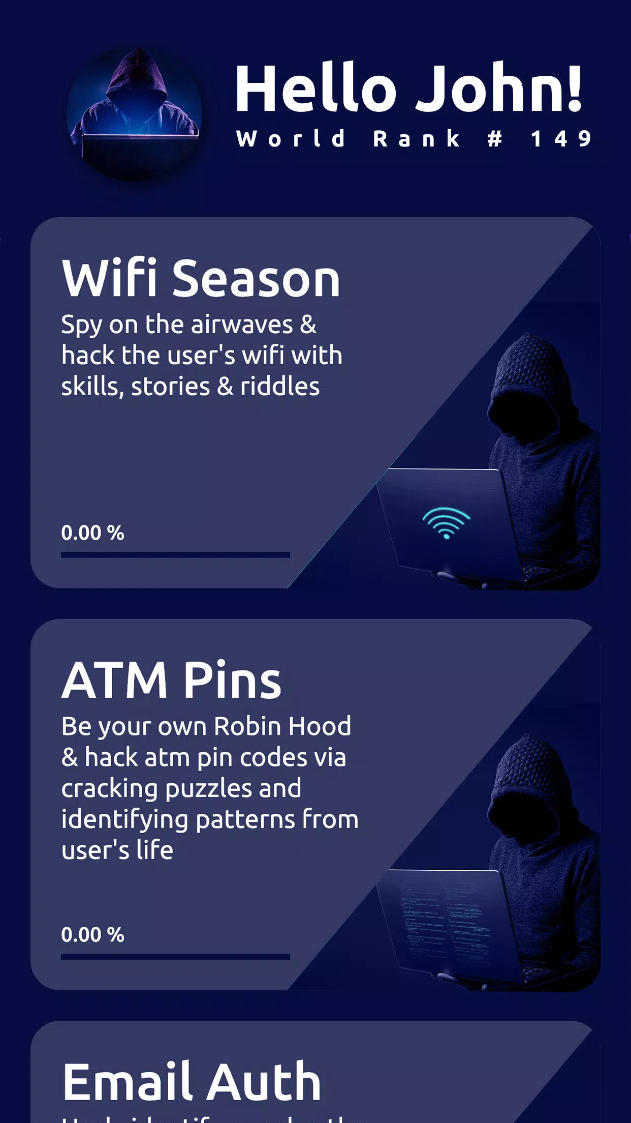 Cyber Hacker Bot Hacking Game 螢幕截圖 1