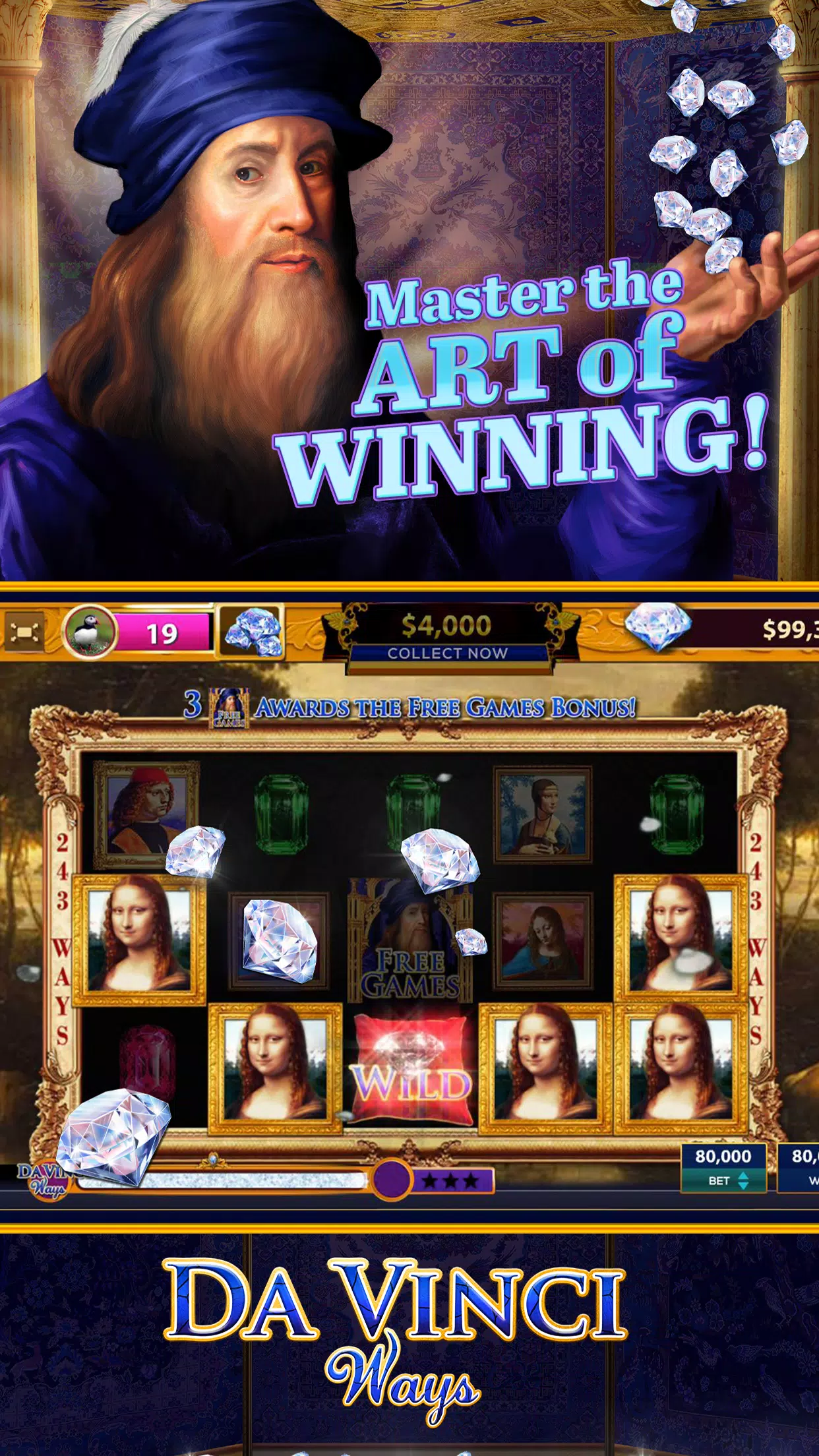 Da Vinci Diamonds Casino Captura de tela 1