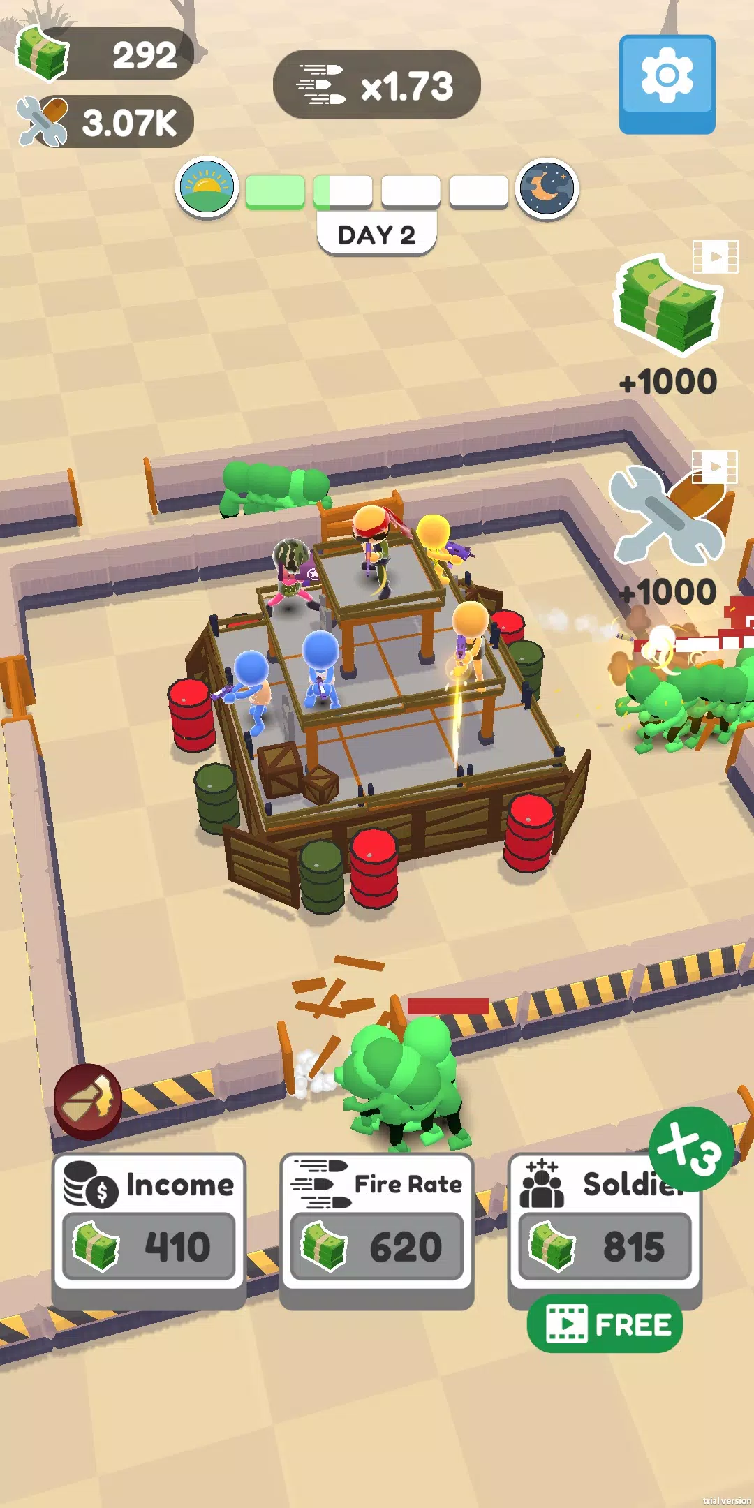 Defend City Merge Shoot Idle Скриншот 0