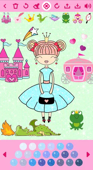 Princess Coloring Book offline 螢幕截圖 3