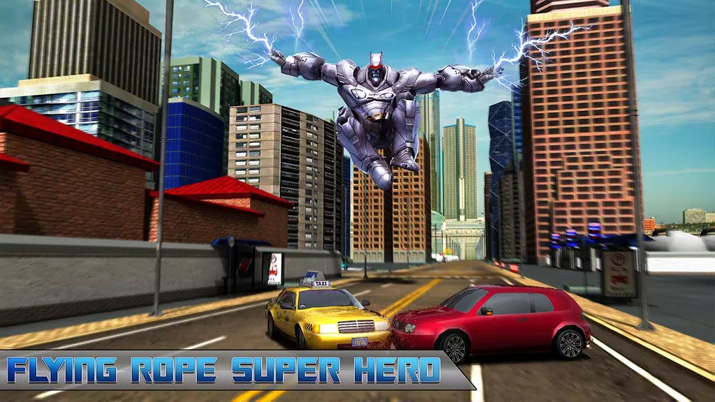 Flying Rope Hero Robot Fight Simulator Ảnh chụp màn hình 0