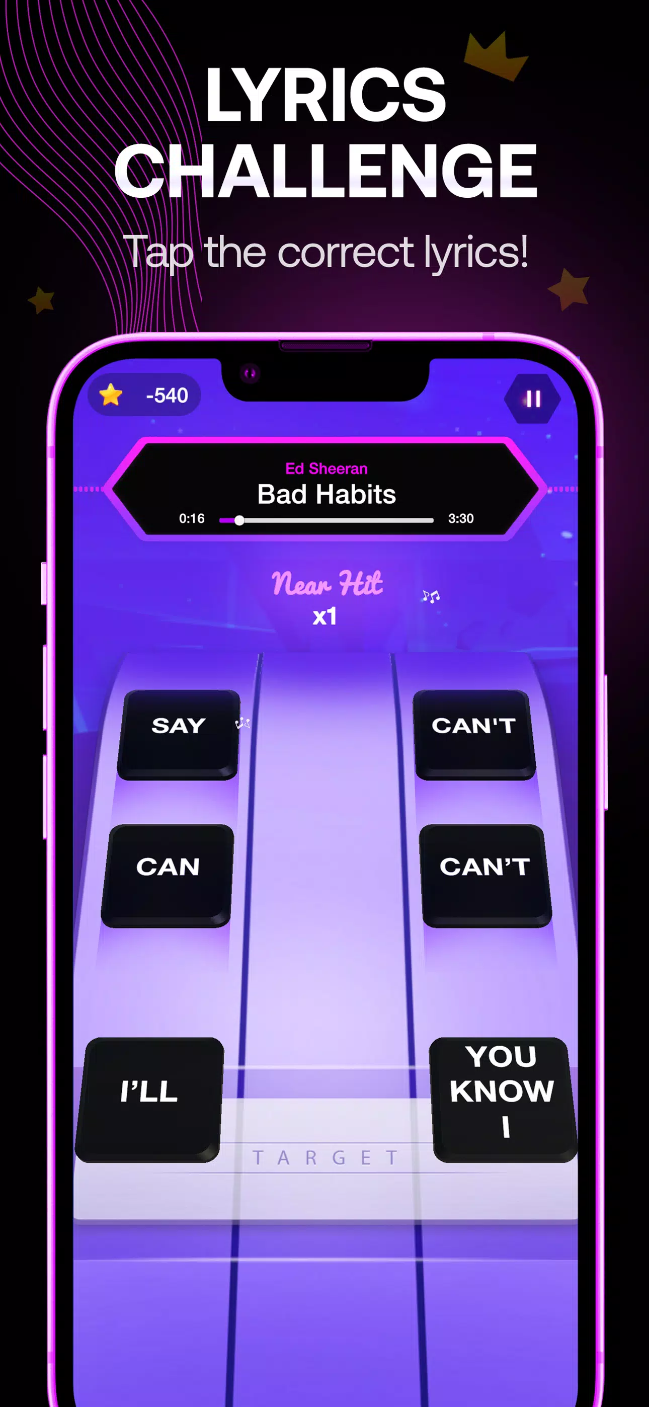 Lyrics Star・Song Lyrics Tiles Captura de pantalla 1