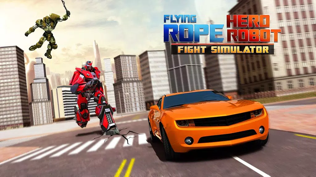 Flying Rope Hero Robot Fight Simulator Ảnh chụp màn hình 1