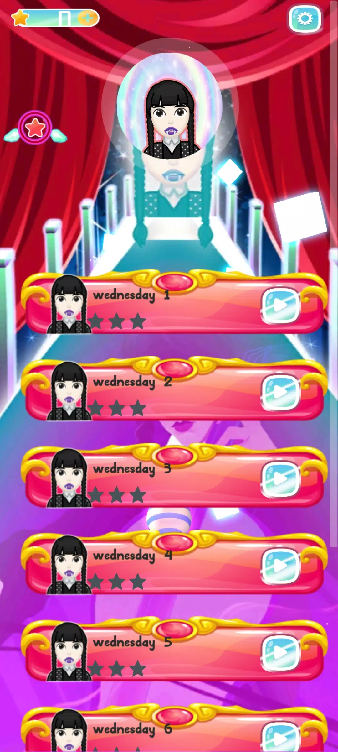Wednesday Addams tiles piano Capture d'écran 0