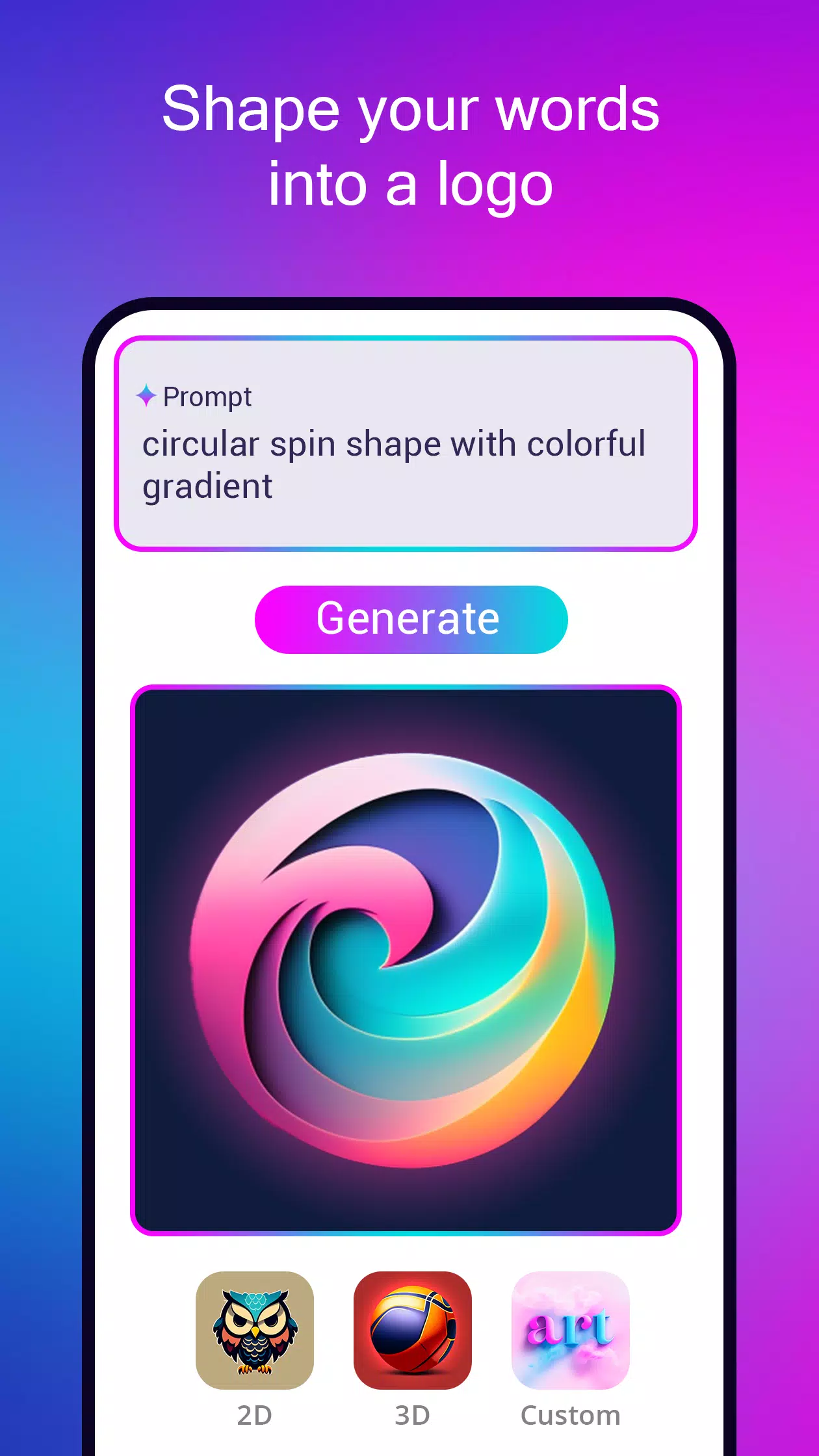 Logo maker AI Logo generator ဖန်သားပြင်ဓာတ်ပုံ 1