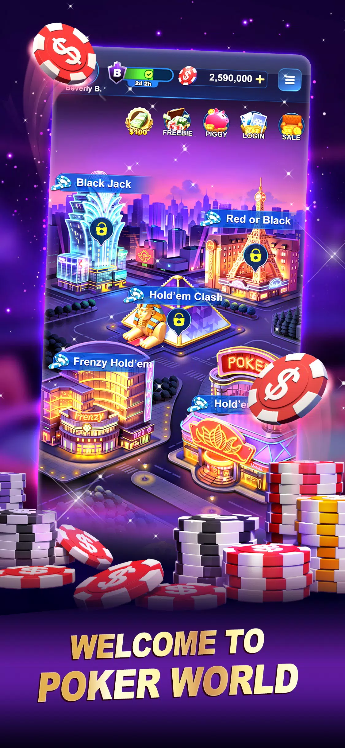 Poker World-Hold'em Frenzy应用截图第0张