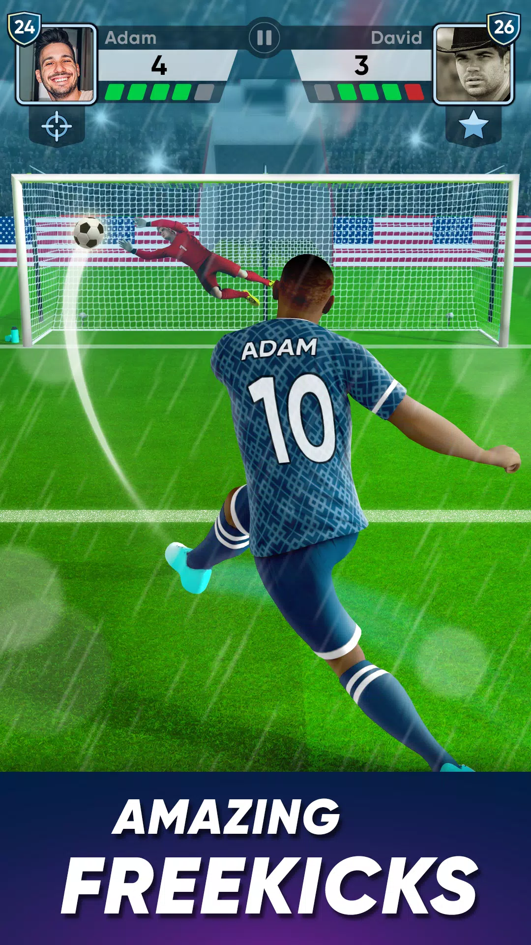 SOCCER Kicks - Stars Strike 24 螢幕截圖 1