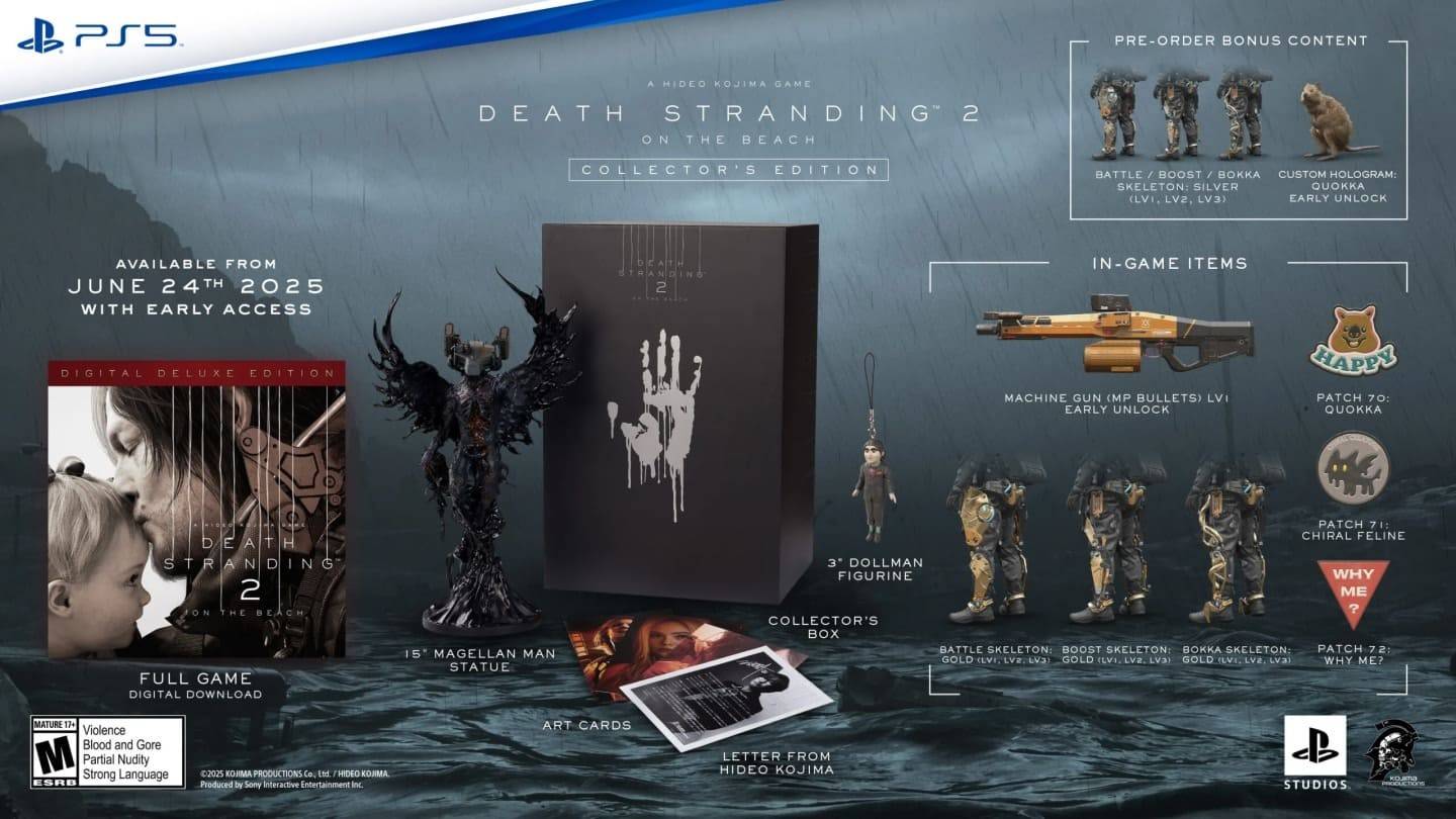 A Sony lança trailer da edição de colecionador para Death Stranding 2: na praia