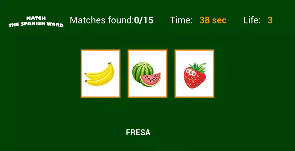 Match the Spanish Word Ảnh chụp màn hình 3