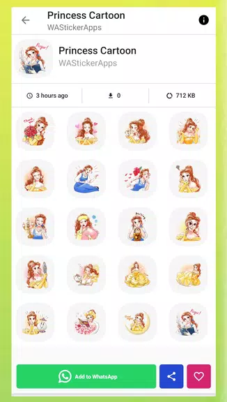 Princess Animated Stickers 螢幕截圖 3