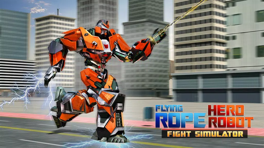 Flying Rope Hero Robot Fight Simulator Ảnh chụp màn hình 2