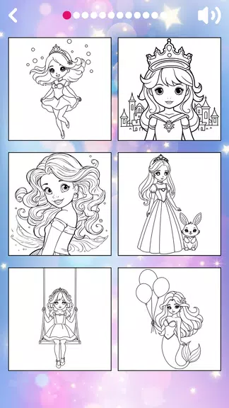 Princess Coloring Book offline 螢幕截圖 2