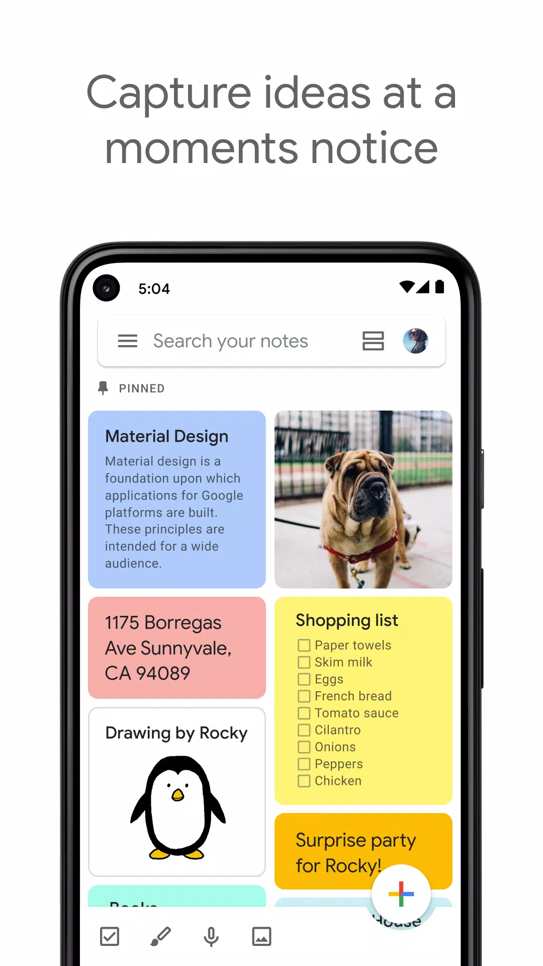 Google Keep - 記事和清單 螢幕截圖 0