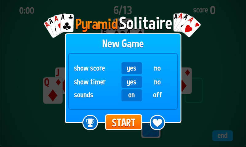 Pyramid Solitaire HD card game 스크린샷 0