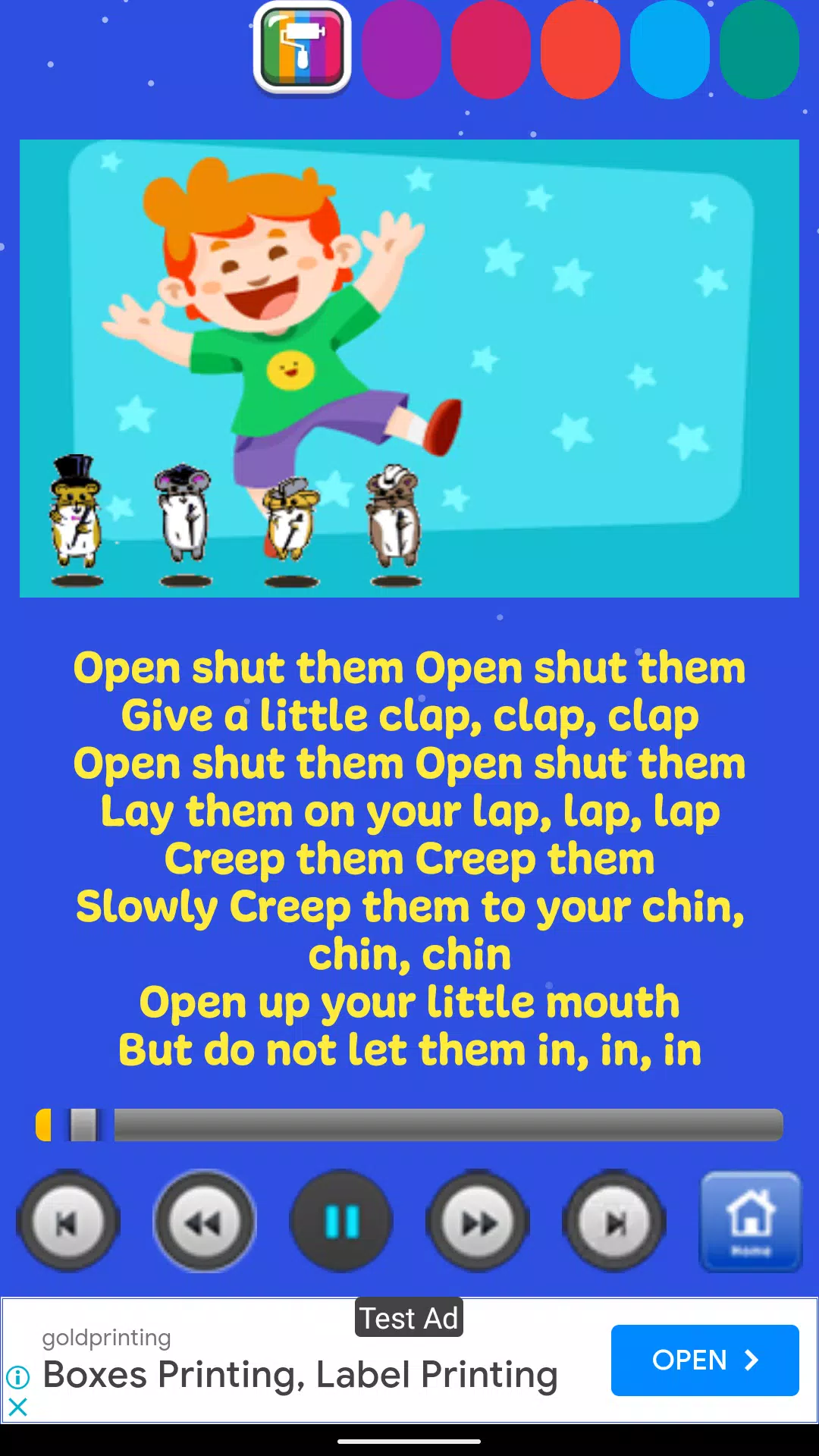 Kids Songs Offline App Captura de pantalla 3