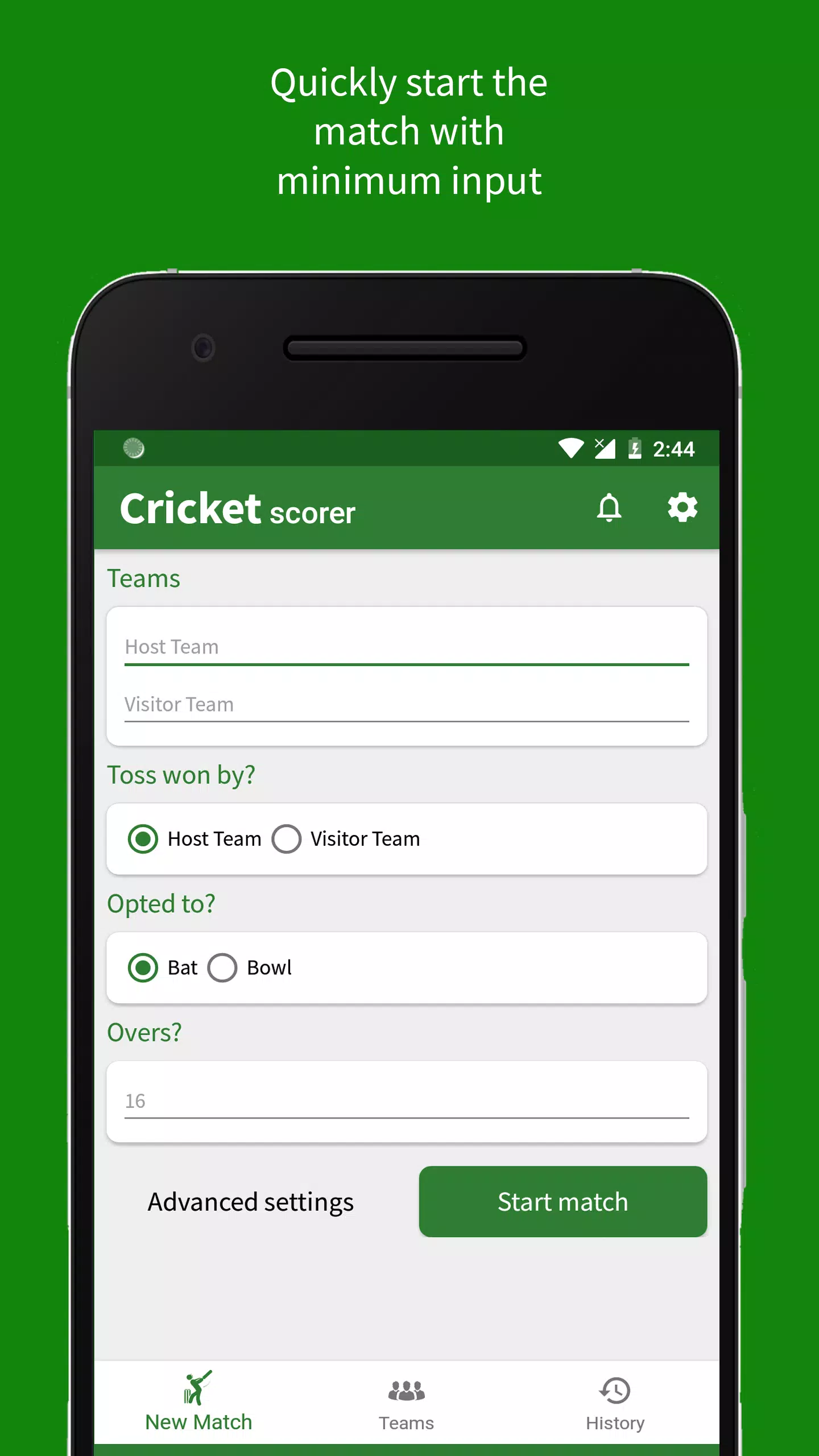 Cricket Scorer স্ক্রিনশট 0