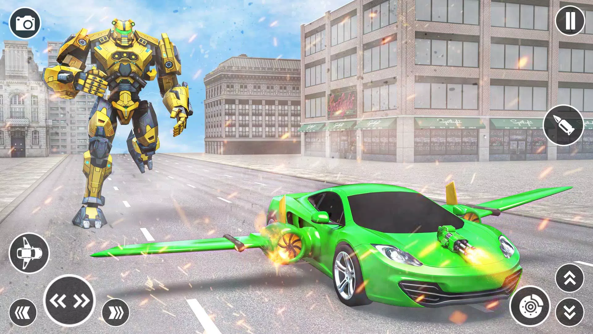 Flying Car Robot Shooting Game 螢幕截圖 3