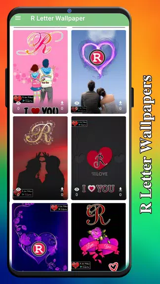 R Letter Wallpaper - Photos应用截图第1张