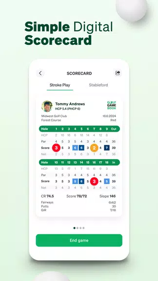 Schermata Golf GameBook Scorecard & GPS 1