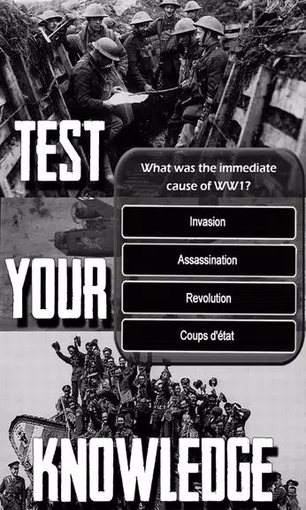 WW1 History Knowledge Quiz स्क्रीनशॉट 2
