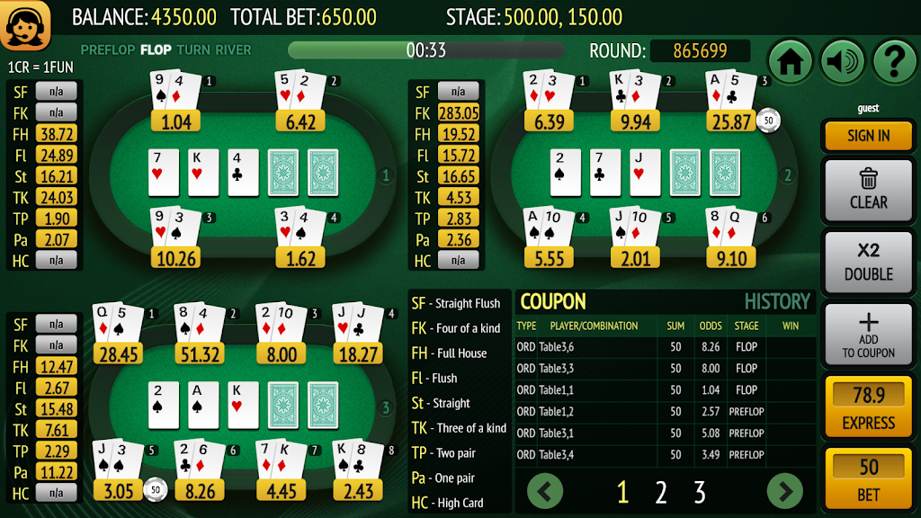 Bet on Poker Captura de tela 1