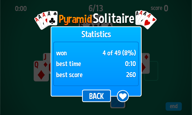 Pyramid Solitaire HD card game 스크린샷 2